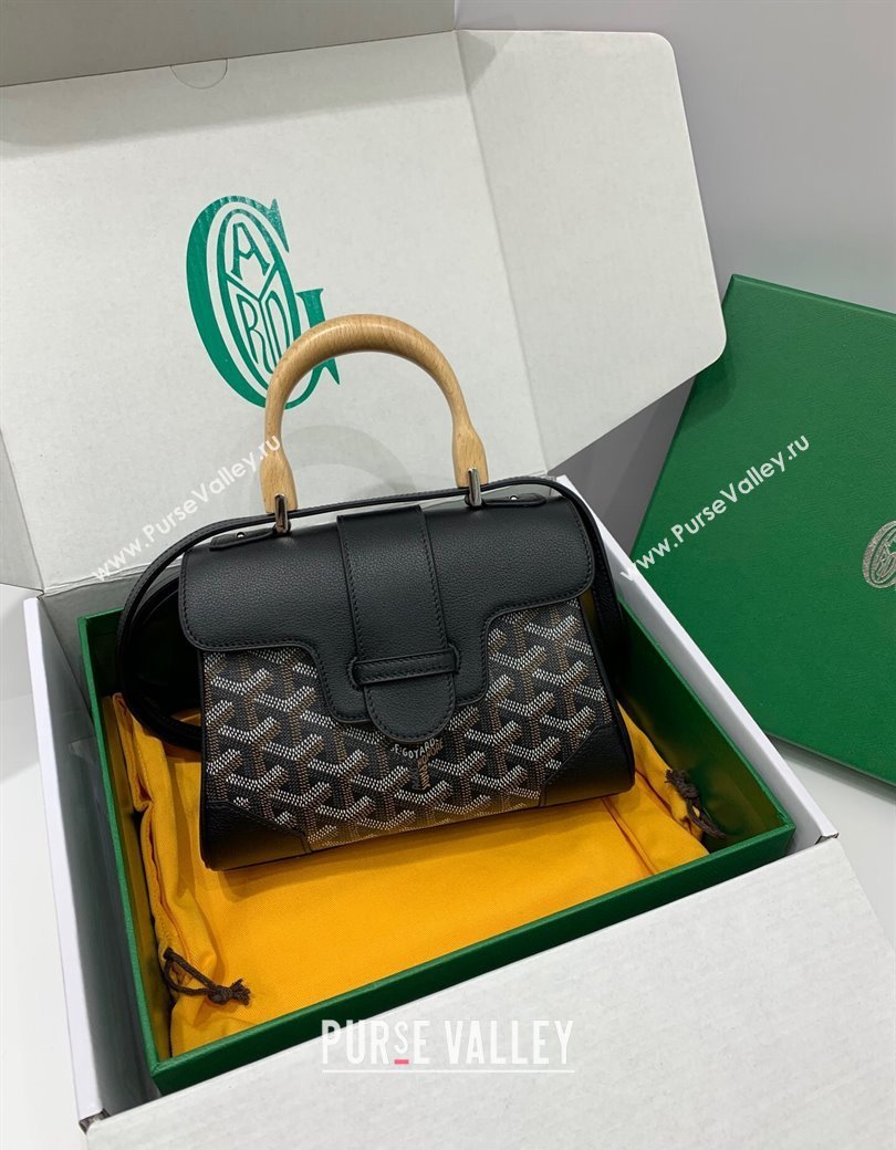 Goyard Saigon Souple Mini Top Handle Bag Black 2024 GY8005 (ZHANG-241216041)