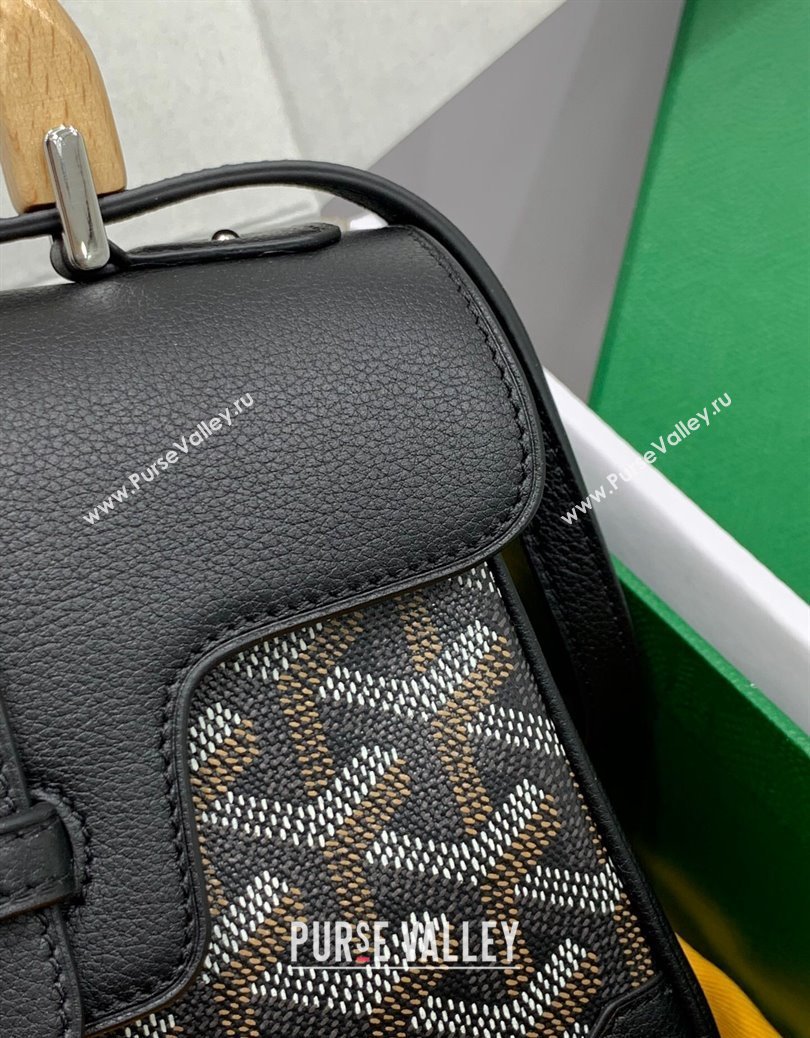 Goyard Saigon Souple Mini Top Handle Bag Black 2024 GY8005 (ZHANG-241216041)