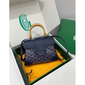 Goyard Saigon Souple Mini Top Handle Bag Navy Blue 2024 GY8005 (ZHANG-241216042)