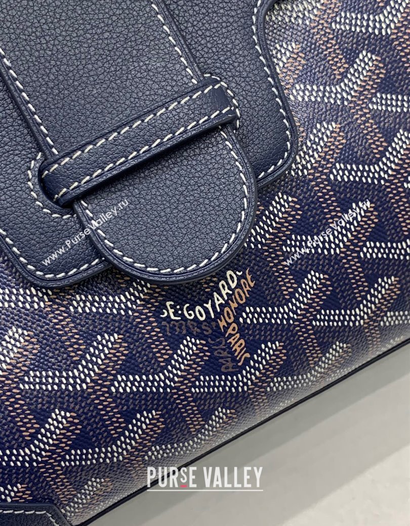 Goyard Saigon Souple Mini Top Handle Bag Navy Blue 2024 GY8005 (ZHANG-241216042)