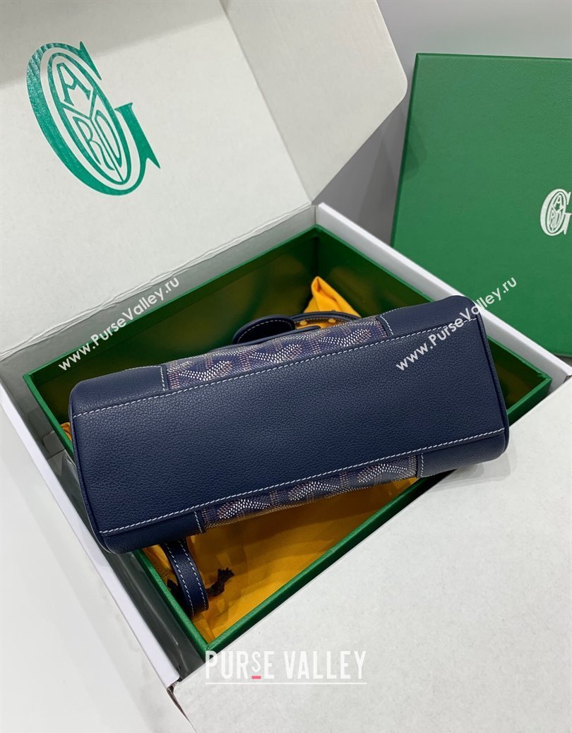 Goyard Saigon Souple Mini Top Handle Bag Navy Blue 2024 GY8005 (ZHANG-241216042)