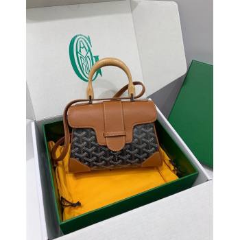 Goyard Saigon Souple Mini Top Handle Bag Brown 2024 GY8005 (ZHANG-241216043)