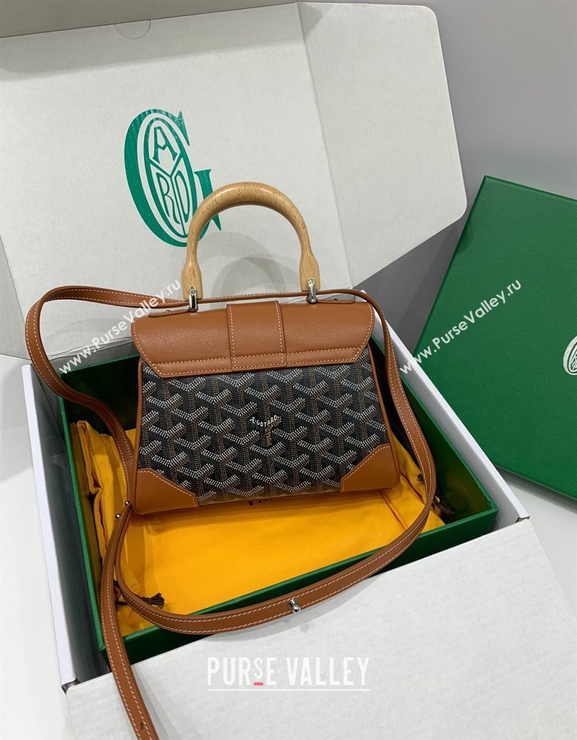 Goyard Saigon Souple Mini Top Handle Bag Brown 2024 GY8005 (ZHANG-241216043)