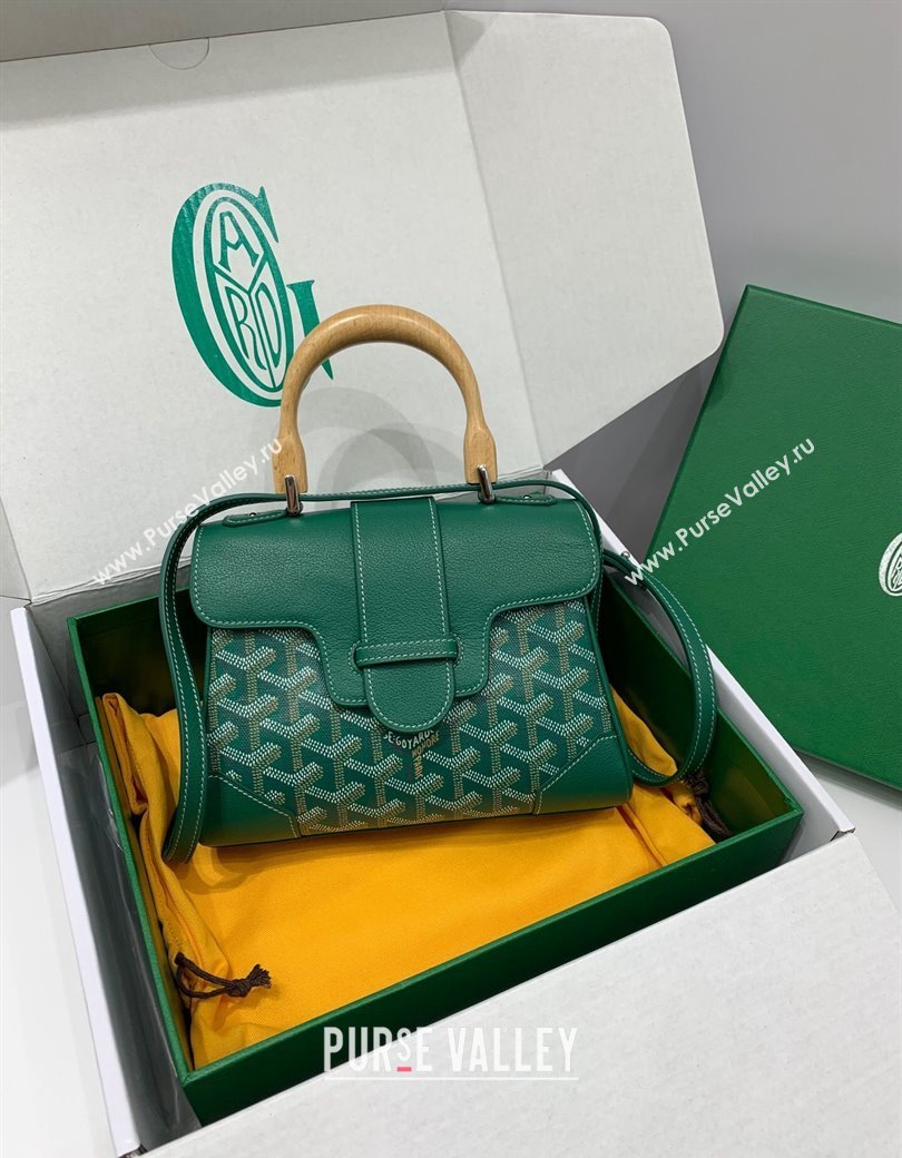 Goyard Saigon Souple Mini Top Handle Bag Green 2024 GY8005 (ZHANG-241216045)