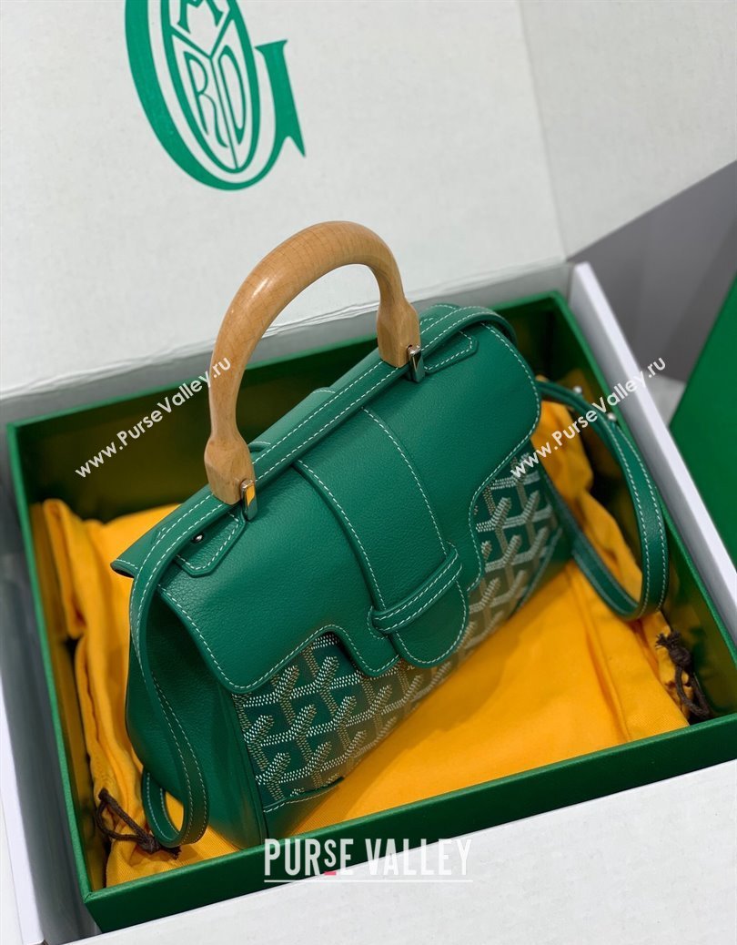 Goyard Saigon Souple Mini Top Handle Bag Green 2024 GY8005 (ZHANG-241216045)