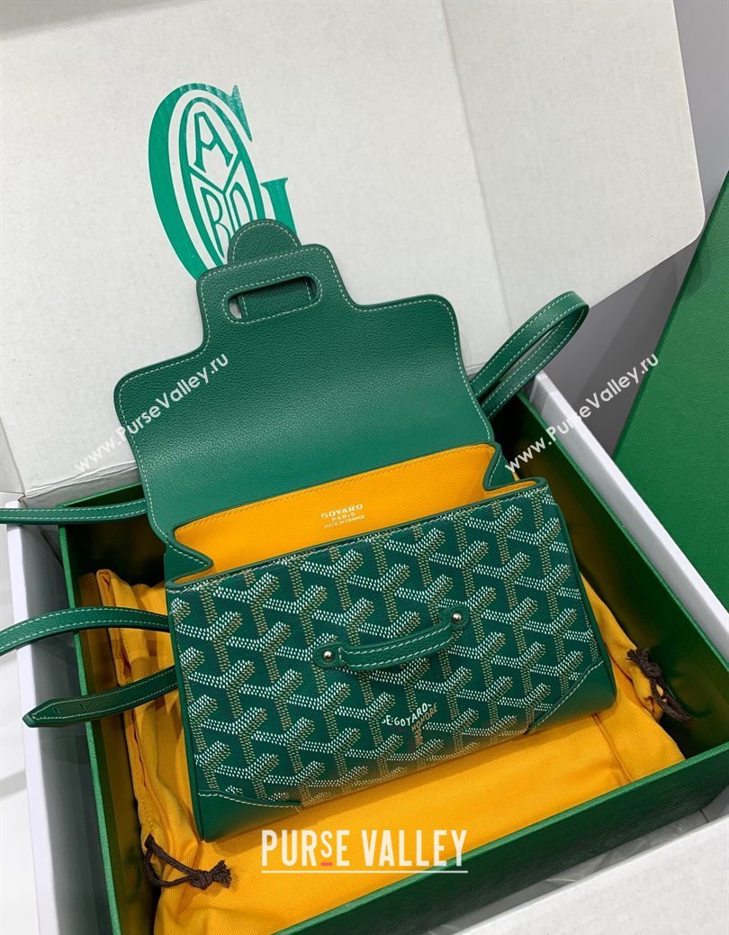 Goyard Saigon Souple Mini Top Handle Bag Green 2024 GY8005 (ZHANG-241216045)