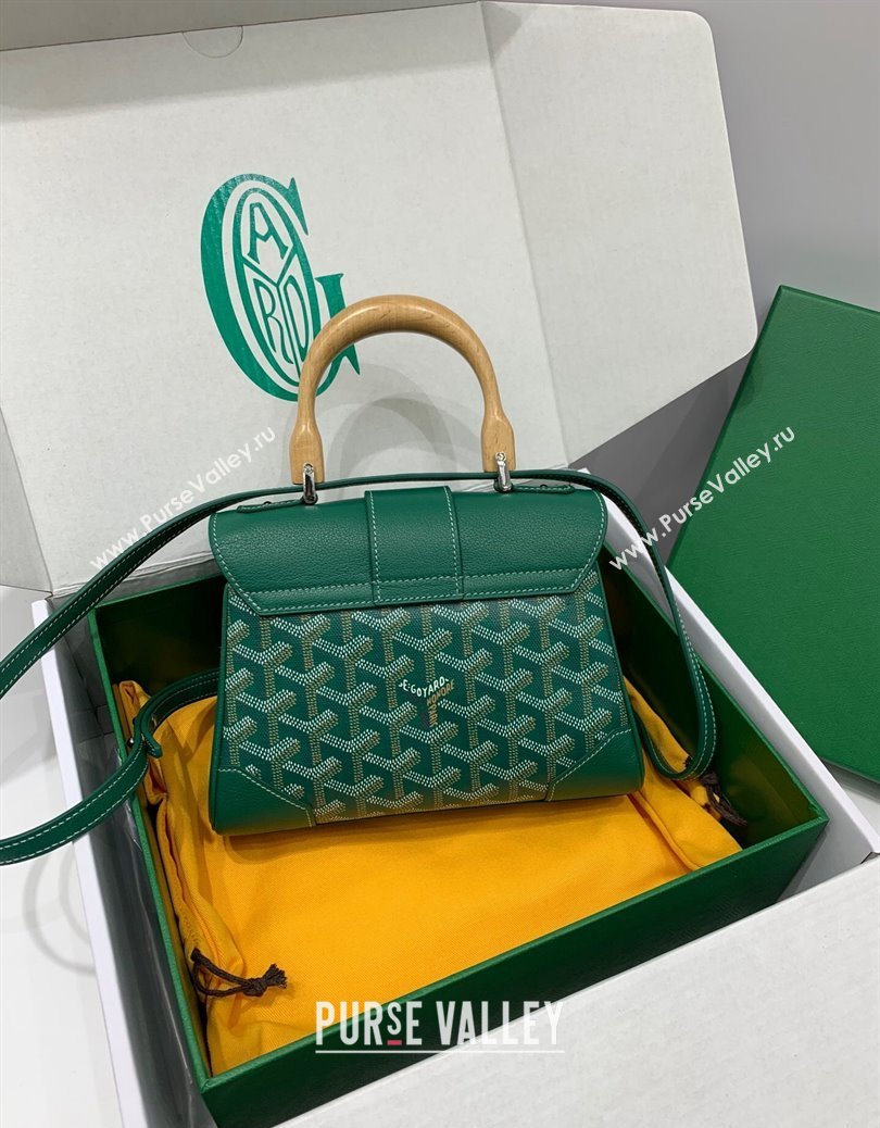 Goyard Saigon Souple Mini Top Handle Bag Green 2024 GY8005 (ZHANG-241216045)