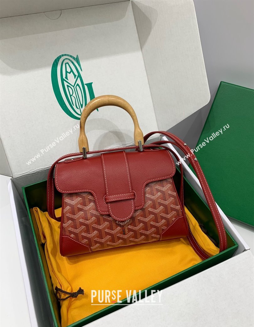 Goyard Saigon Souple Mini Top Handle Bag Red 2024 GY8005 (ZHANG-241216046)