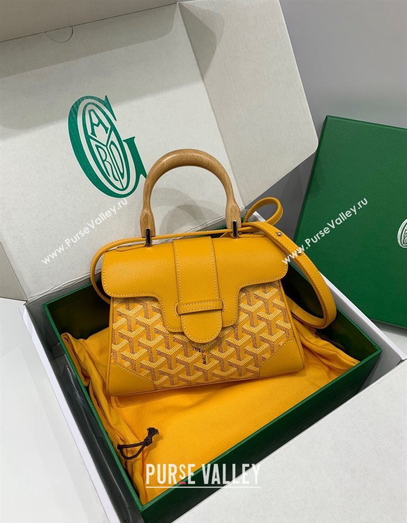 Goyard Saigon Souple Mini Top Handle Bag Yellow 2024 GY8005 (ZHANG-241216047)