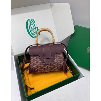 Goyard Saigon Souple Mini Top Handle Bag Burgundy 2024 GY8005 (ZHANG-241216048)