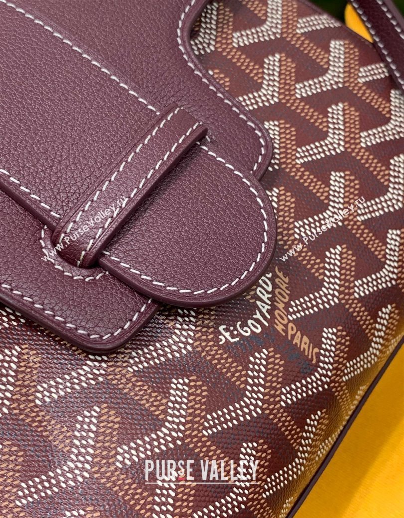 Goyard Saigon Souple Mini Top Handle Bag Burgundy 2024 GY8005 (ZHANG-241216048)