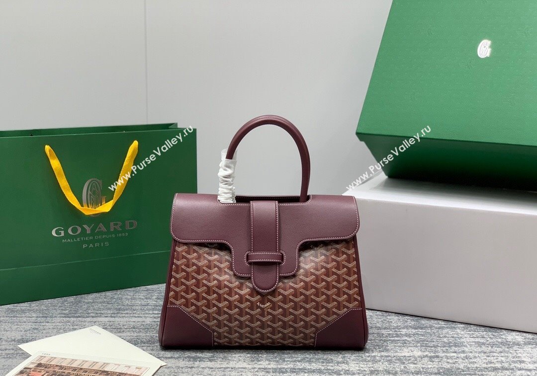 Goyard Saïgon Tote Bag Burgundy 2024 GY8006 (ZHANG-241216054)