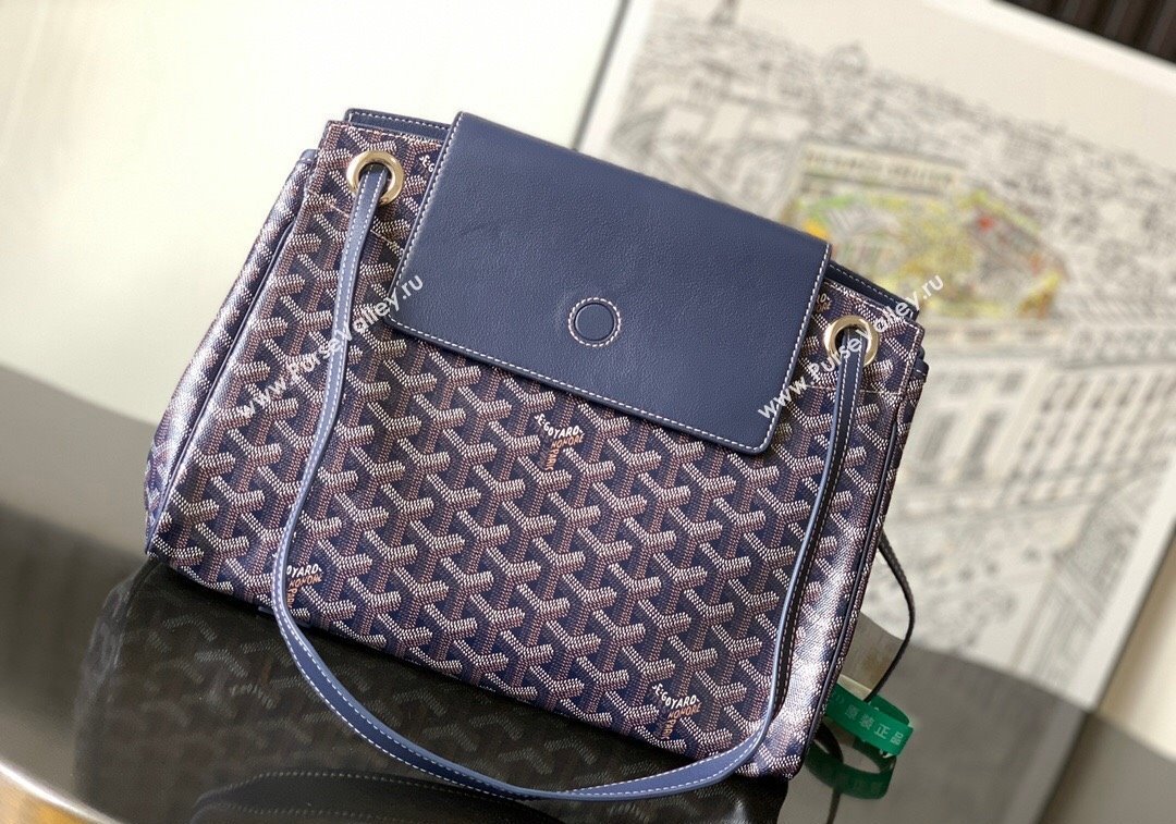 Goyard Rouette PM Shoulder Bag Navy Blue 2024 GY6685 (ZHANG-241216065)