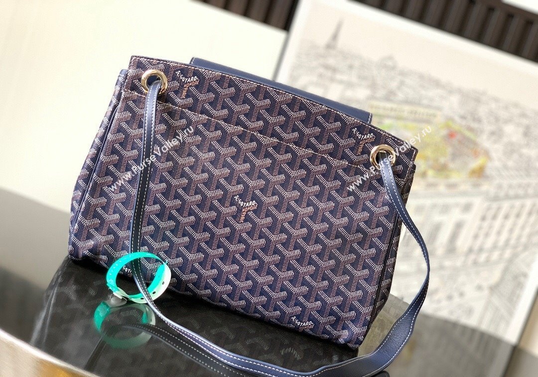 Goyard Rouette PM Shoulder Bag Navy Blue 2024 GY6685 (ZHANG-241216065)