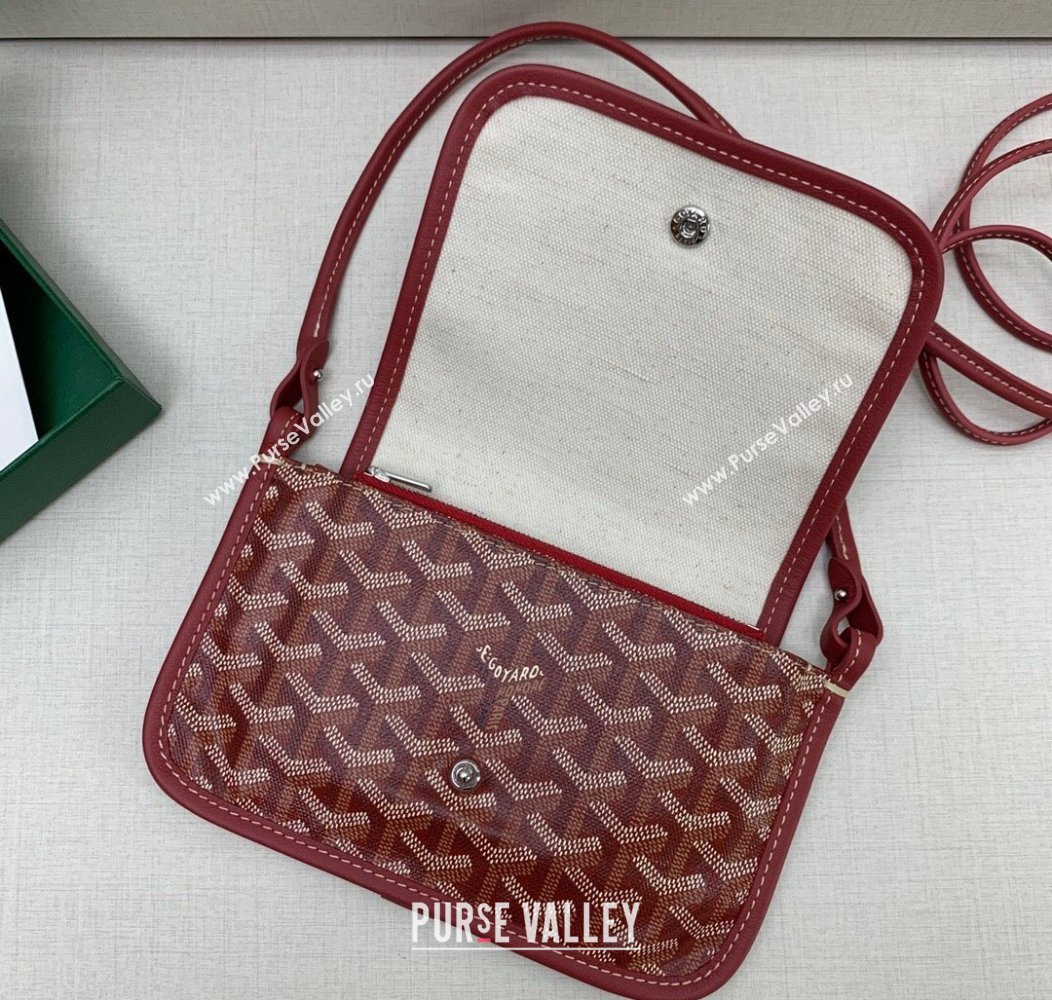 Goyard Plumet Pocket Wallet Mini Bag Red 2024 GY8015 1216 (ZHANG-241216073)