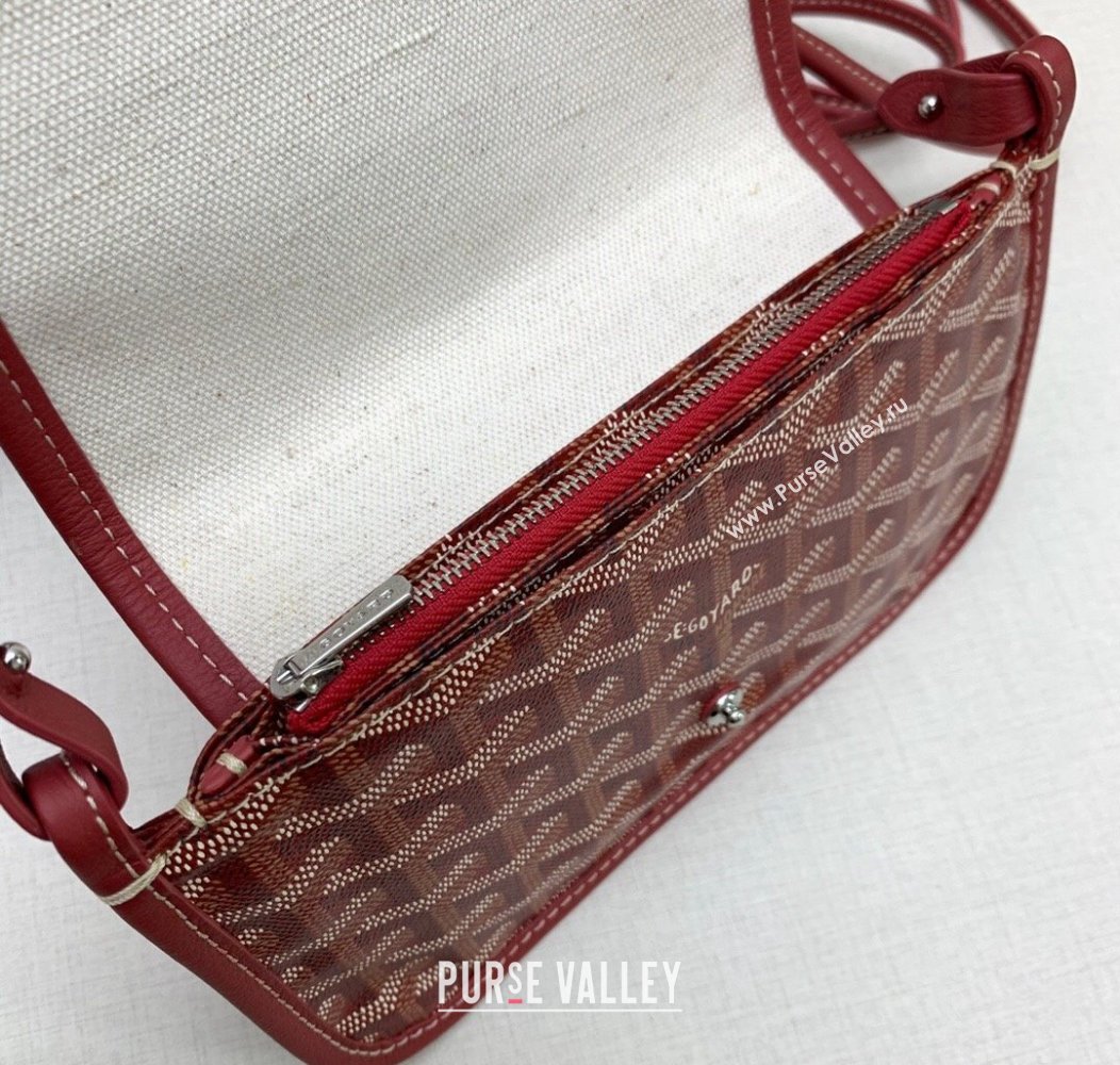 Goyard Plumet Pocket Wallet Mini Bag Red 2024 GY8015 1216 (ZHANG-241216073)