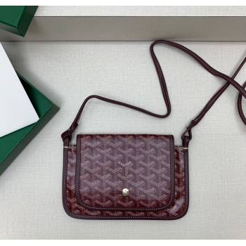 Goyard Plumet Pocket Wallet Mini Bag Burgundy 2024 GY8015 1216 (ZHANG-241216074)