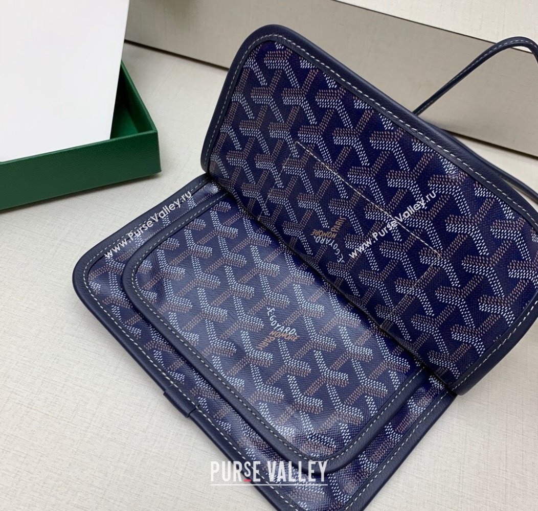 Goyard Plumet Pocket Wallet Mini Bag Navy Blue 2024 GY8015 1216 (ZHANG-241216077)