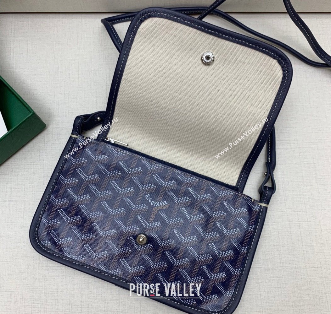 Goyard Plumet Pocket Wallet Mini Bag Navy Blue 2024 GY8015 1216 (ZHANG-241216077)