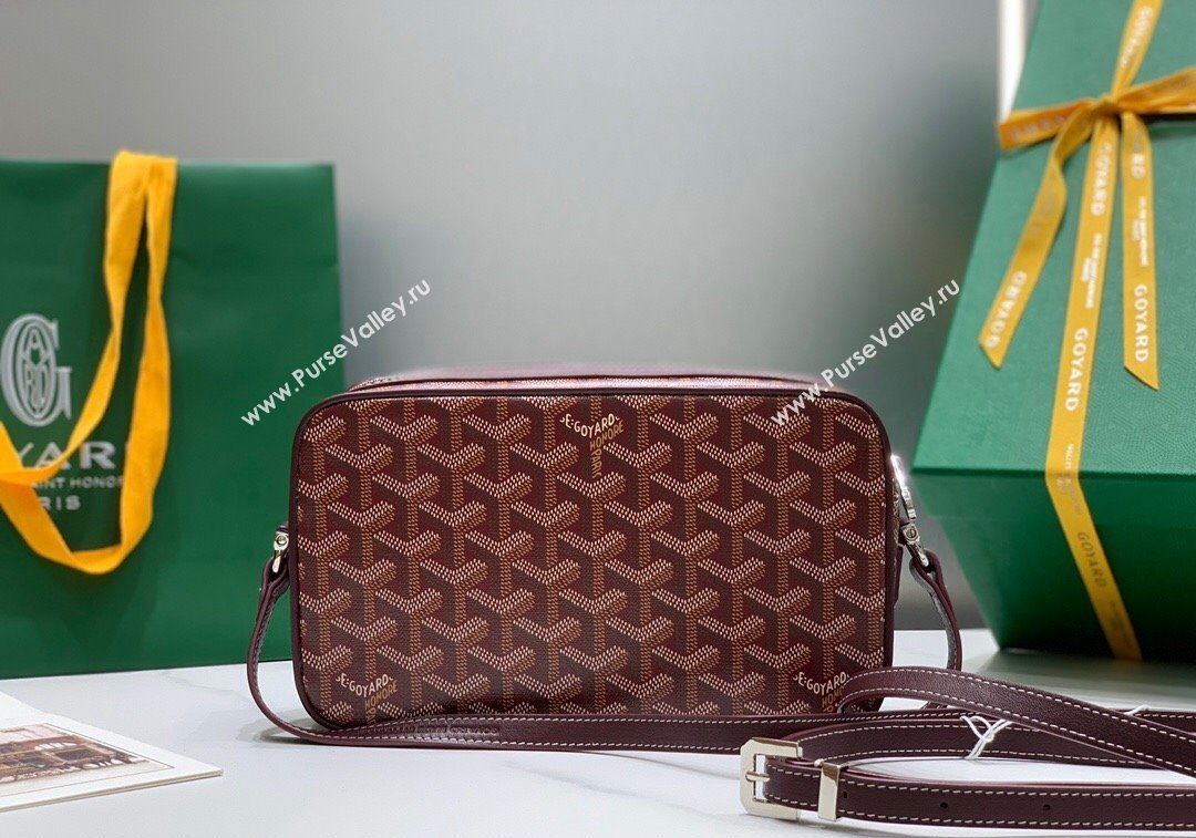 Goyard Cap-Vert PM Camera Bag Burgundy 2024 GY8013 1216 (ZHANG-241216085)