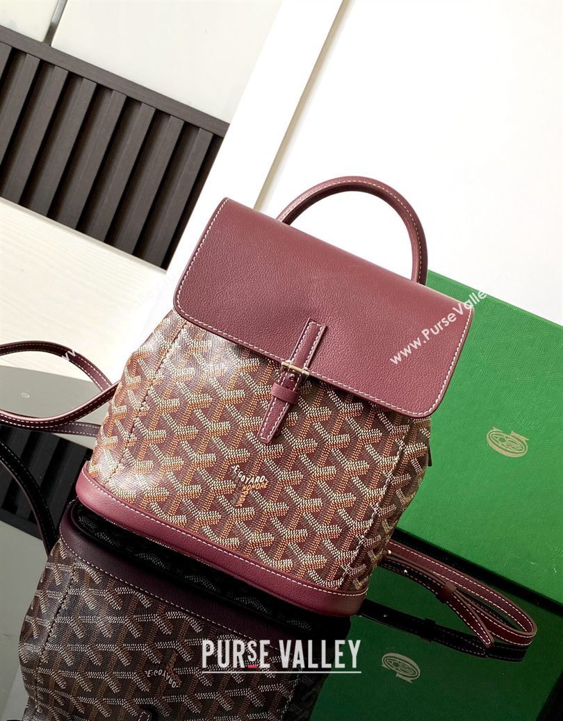 Goyard Alpin Mini Backpack Bag Burgundy 2024 020195 (ZHANG-241216096)