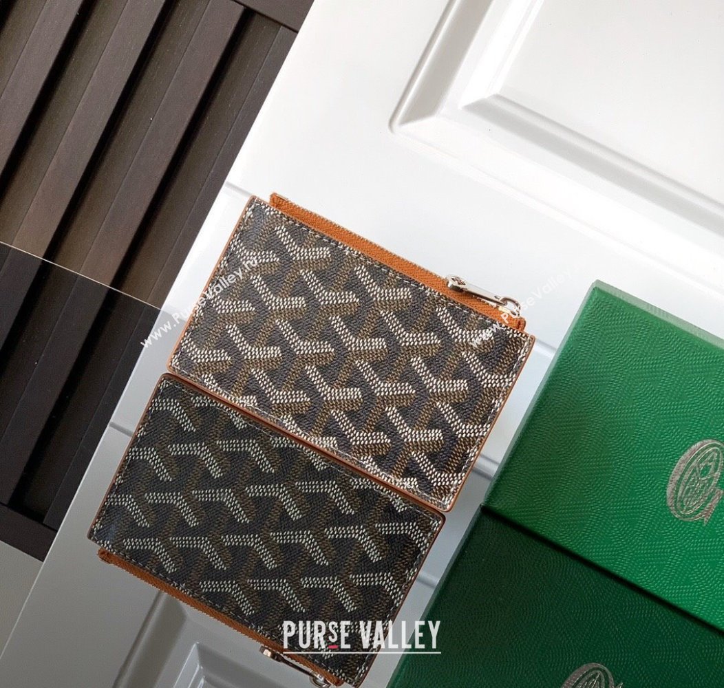 Goyard Bourbon Zipped Card holders Wallet Brown 2025 GY3321 (ZHANG-250121070)