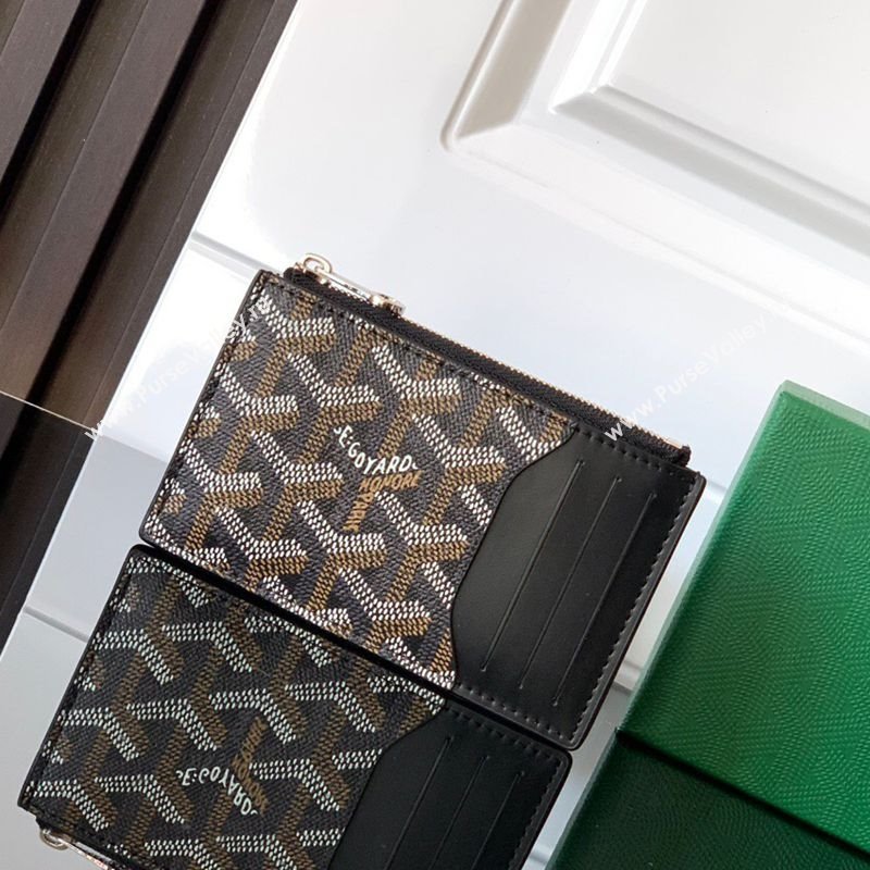 Goyard Bourbon Zipped Card holders Wallet Black 2025 GY3321 (ZHANG-250121071)