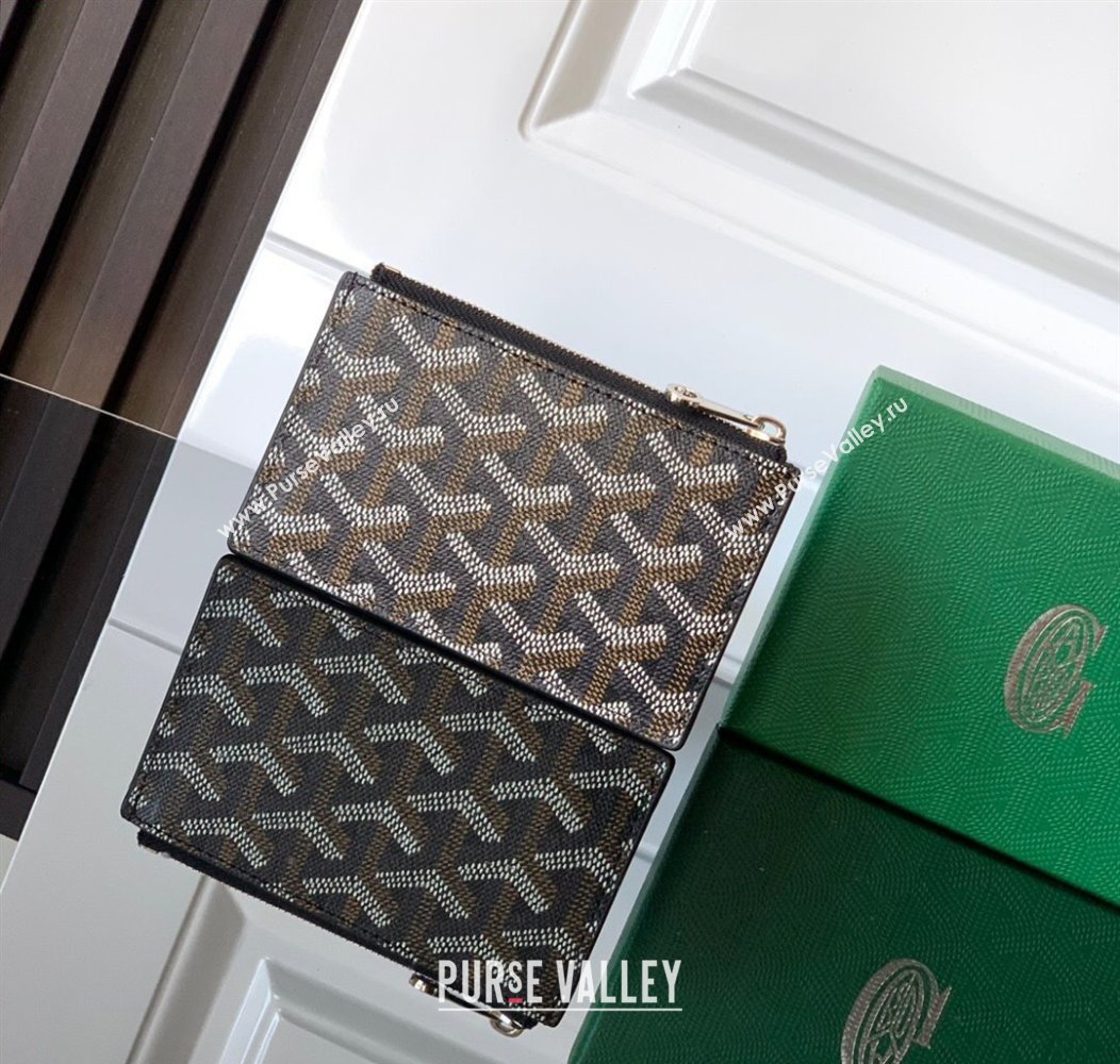 Goyard Bourbon Zipped Card holders Wallet Black 2025 GY3321 (ZHANG-250121071)