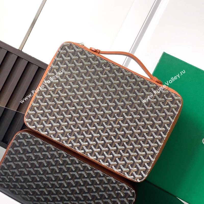 Goyard Compagnon Universel A4 Business Bag Brown 2025 GY8065 (ZHANG-250121057)