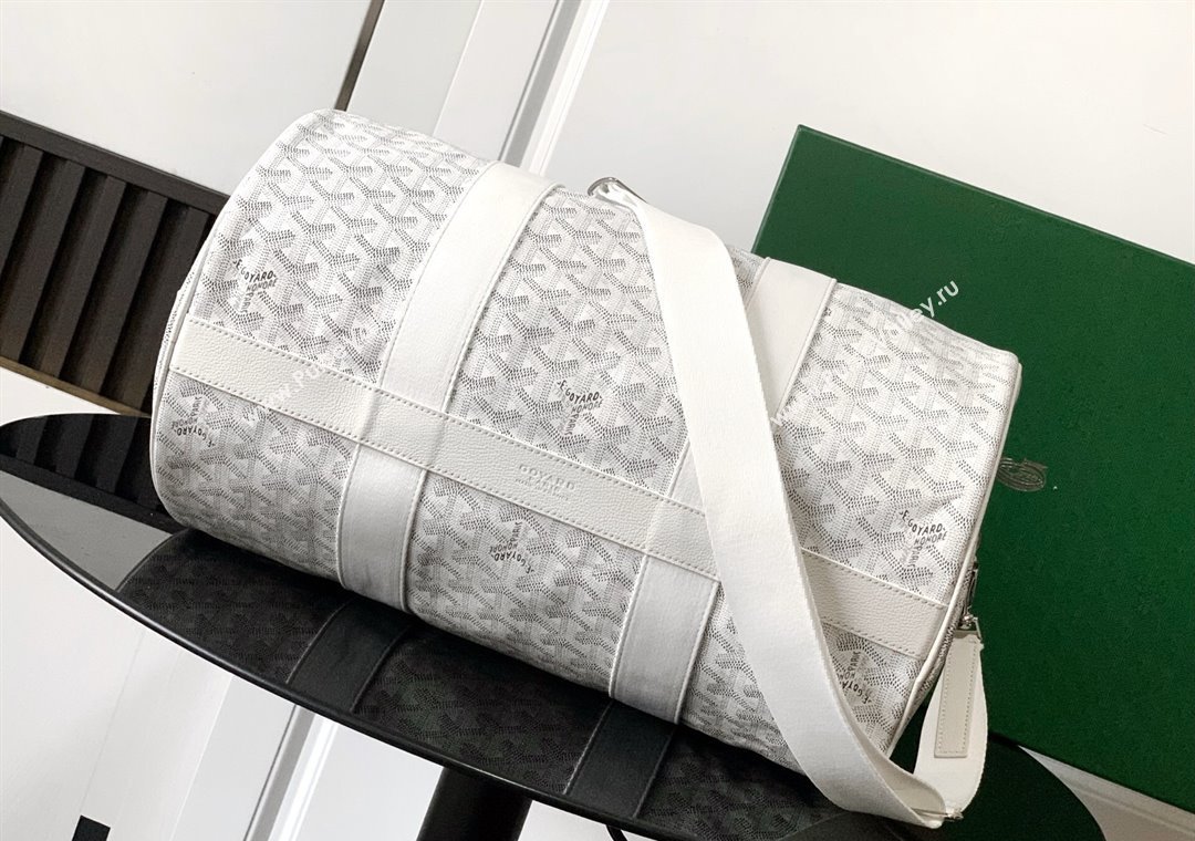 Goyard Barrel 40 Sports Bag White 2025 GY020248 (ZHANG-250121072)