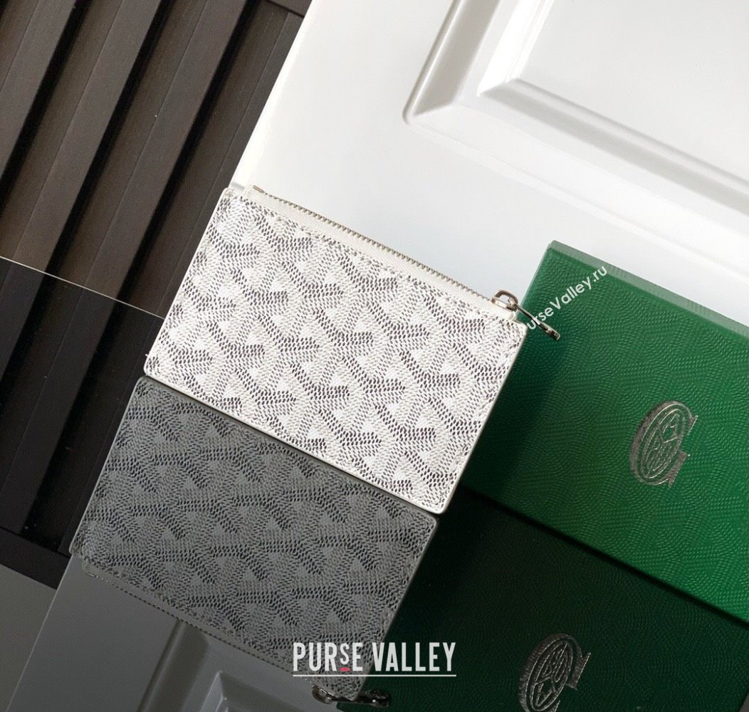 Goyard Bourbon Zipped Card holders Wallet White 2025 GY3321 (ZHANG-250121061)