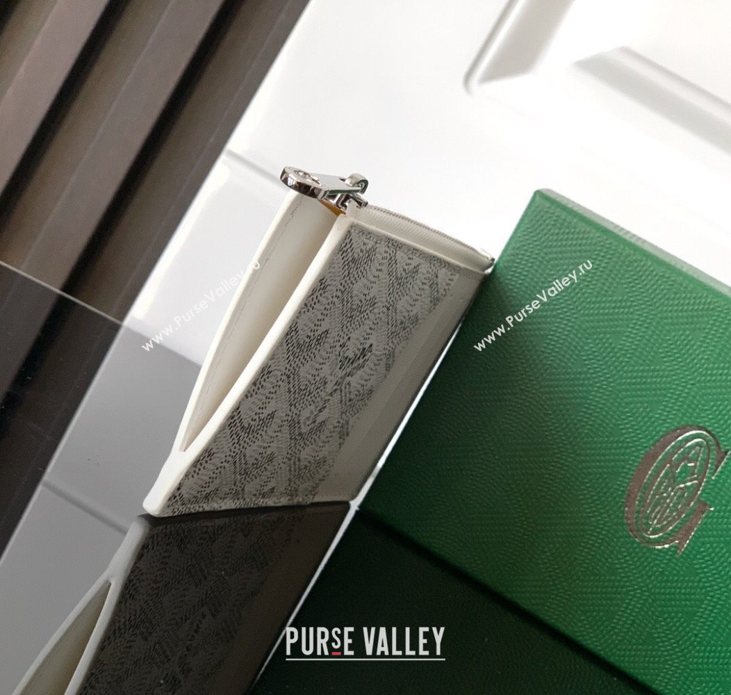 Goyard Bourbon Zipped Card holders Wallet White 2025 GY3321 (ZHANG-250121061)