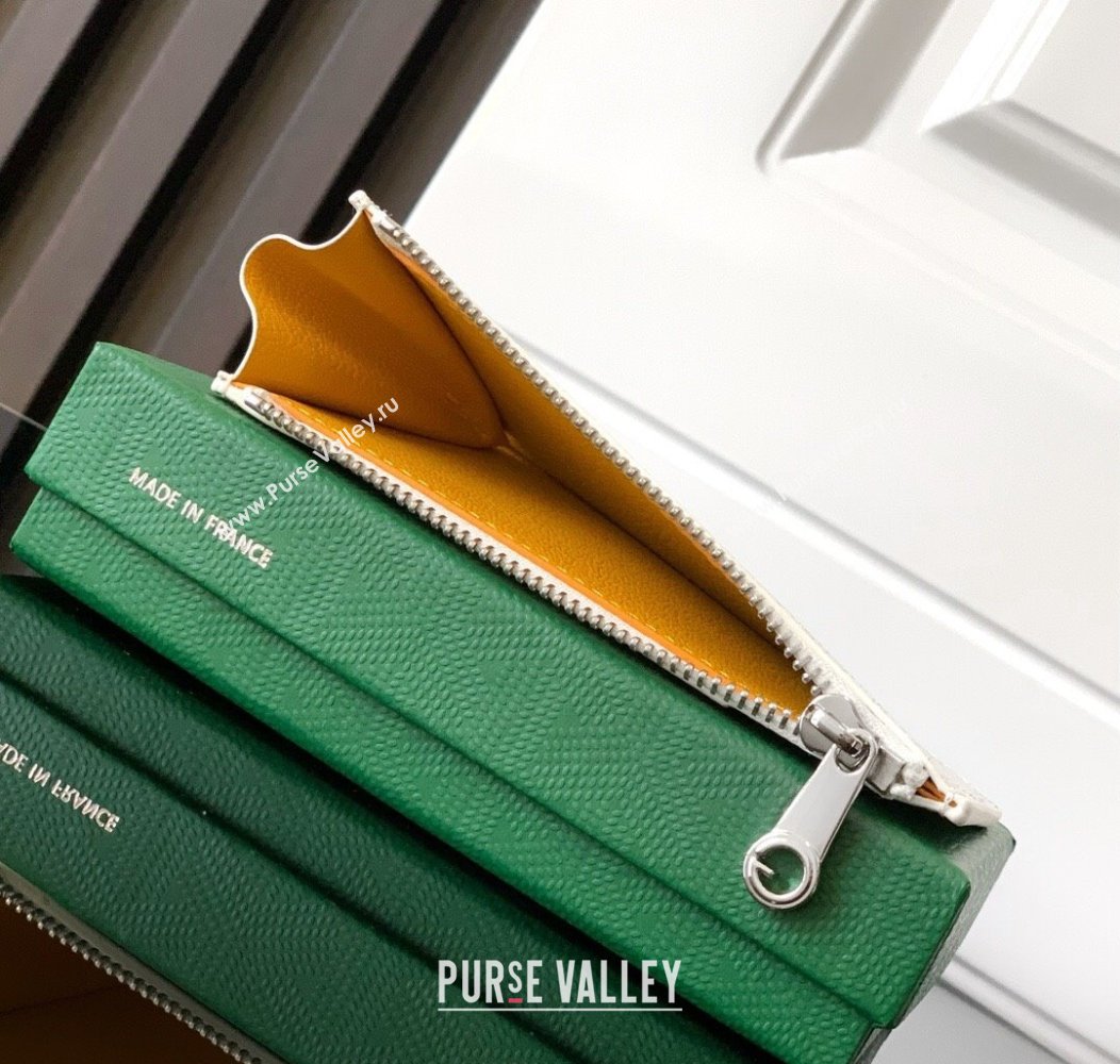 Goyard Bourbon Zipped Card holders Wallet White 2025 GY3321 (ZHANG-250121061)