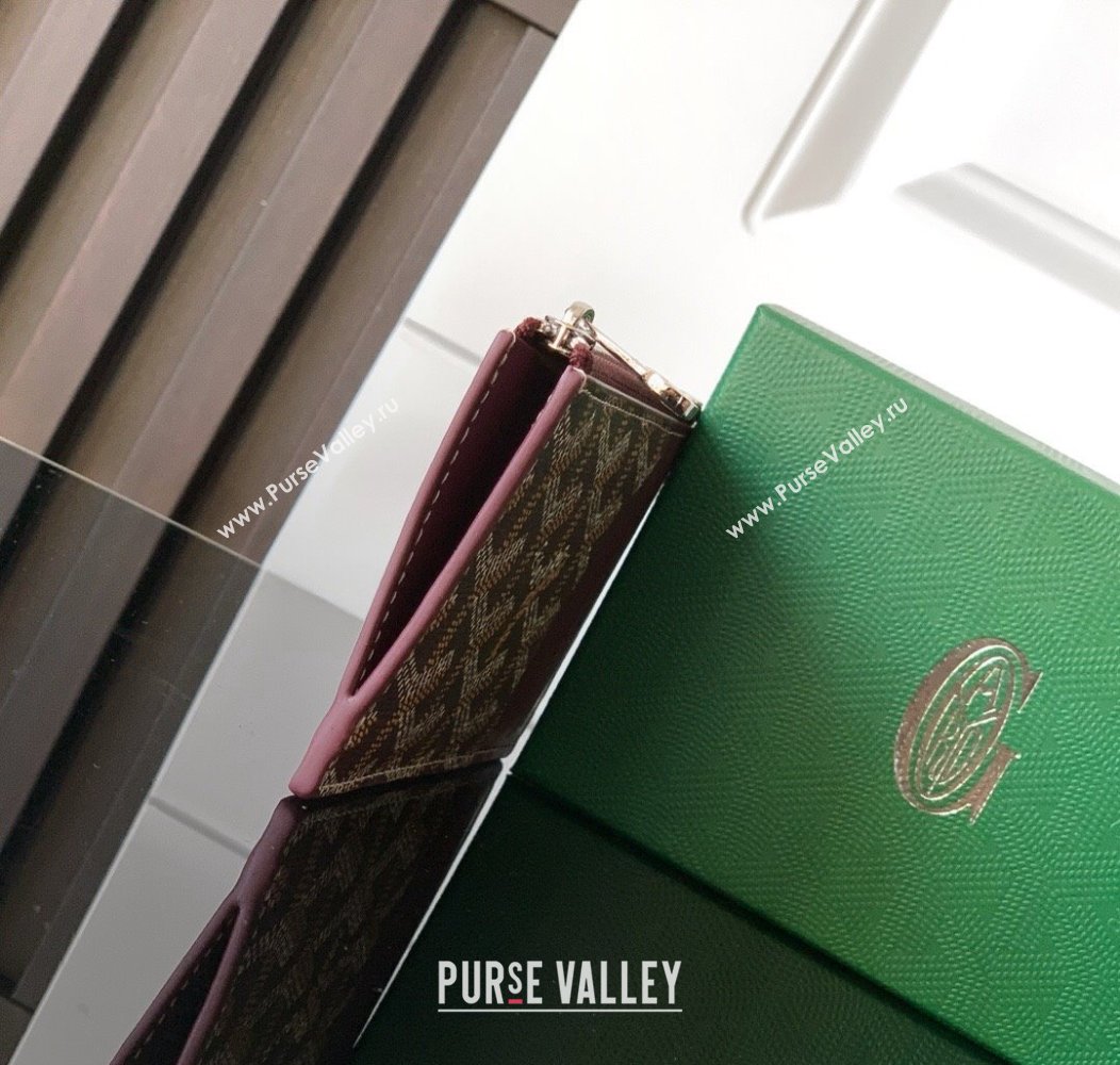 Goyard Bourbon Zipped Card holders Wallet Burgundy 2025 GY3321 (ZHANG-250121062)