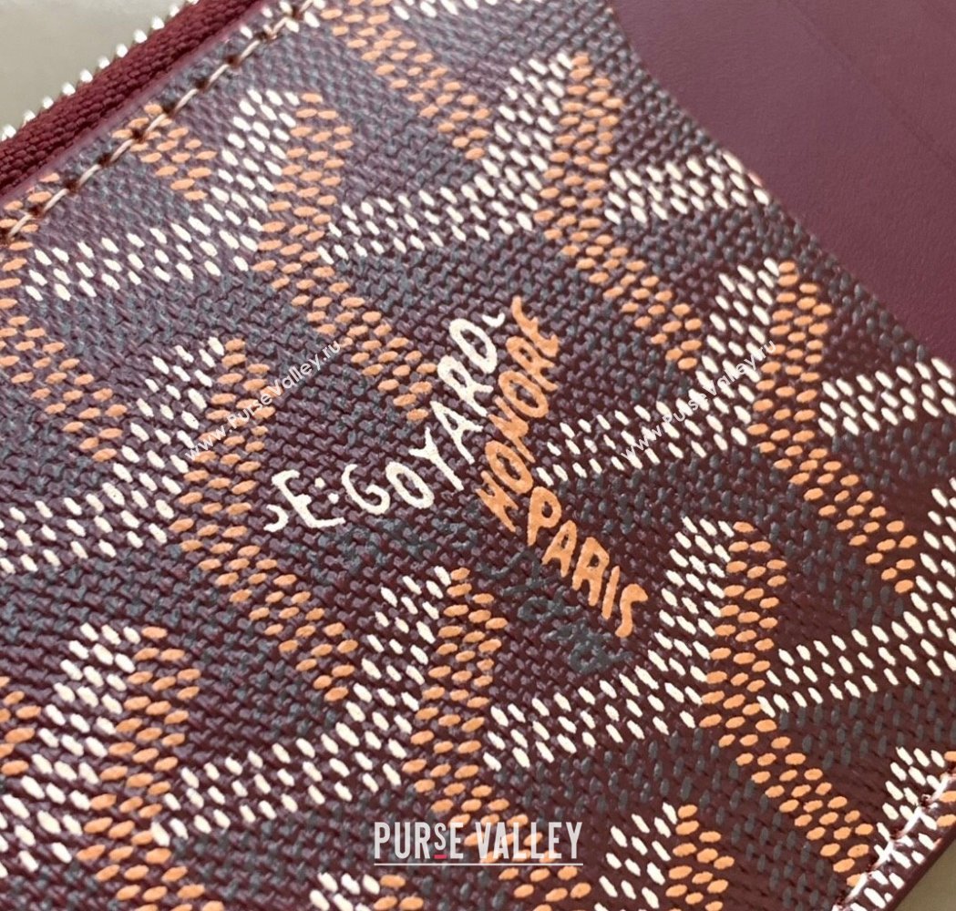Goyard Bourbon Zipped Card holders Wallet Burgundy 2025 GY3321 (ZHANG-250121062)