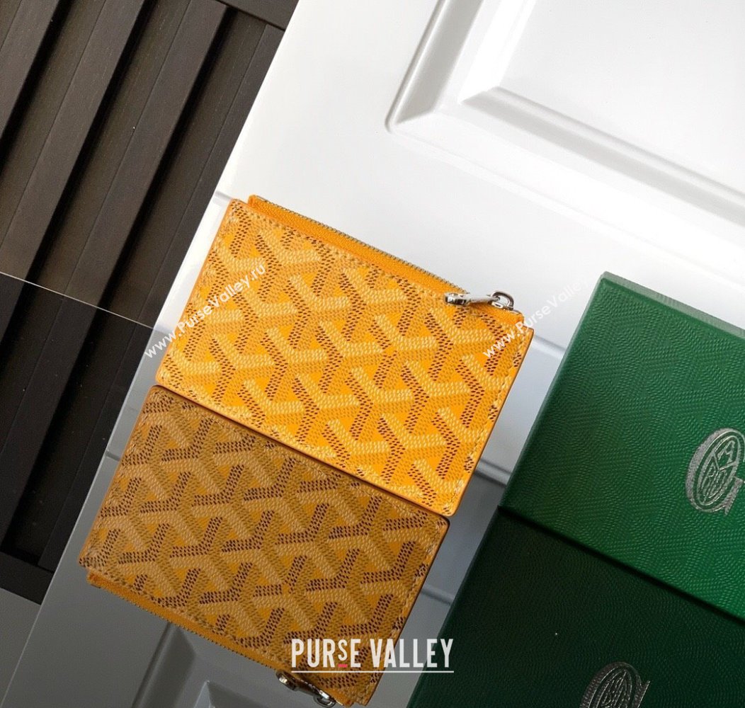 Goyard Bourbon Zipped Card holders Wallet Yellow 2025 GY3321 (ZHANG-250121063)