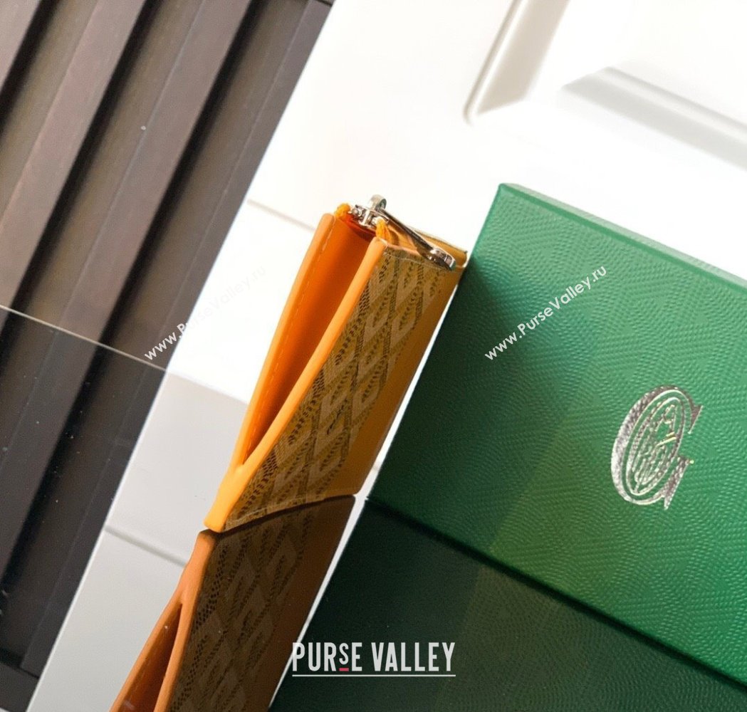 Goyard Bourbon Zipped Card holders Wallet Yellow 2025 GY3321 (ZHANG-250121063)