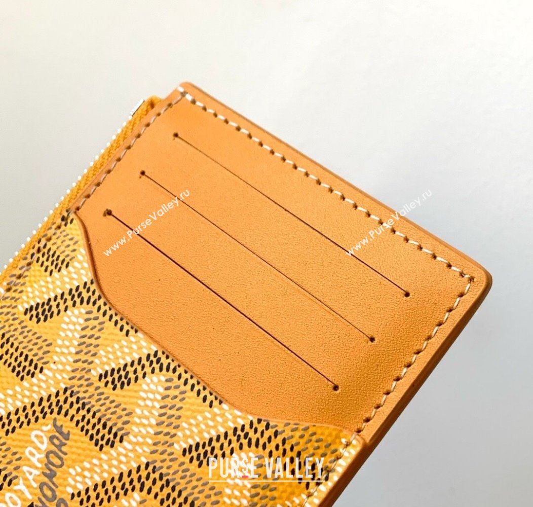 Goyard Bourbon Zipped Card holders Wallet Yellow 2025 GY3321 (ZHANG-250121063)