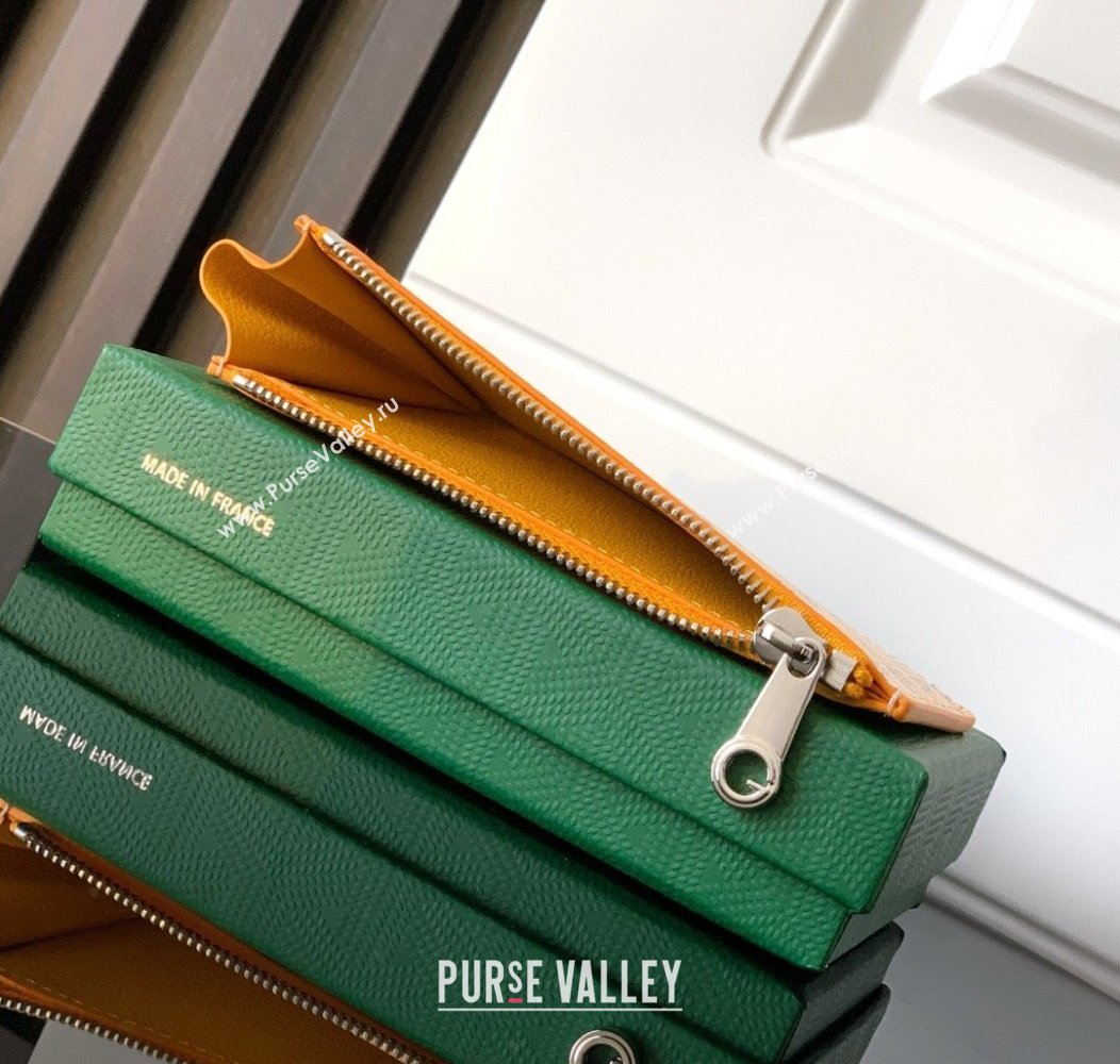 Goyard Bourbon Zipped Card holders Wallet Yellow 2025 GY3321 (ZHANG-250121063)