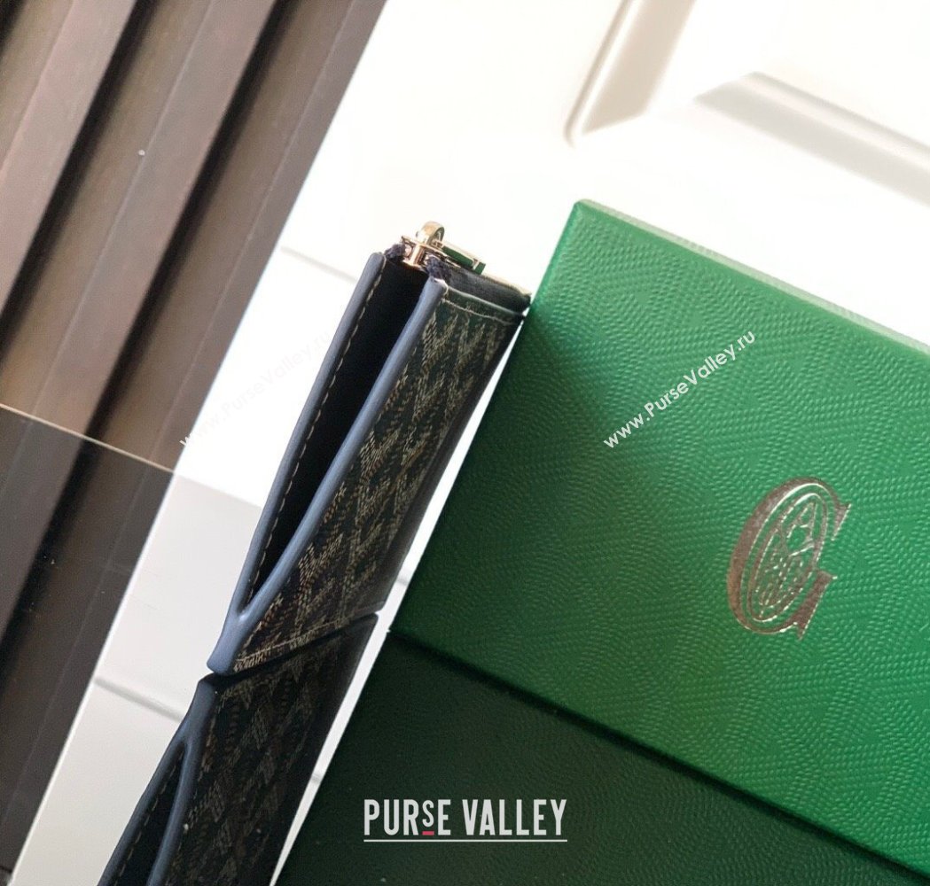 Goyard Bourbon Zipped Card holders Wallet Navy Blue 2025 GY3321 (ZHANG-250121064)