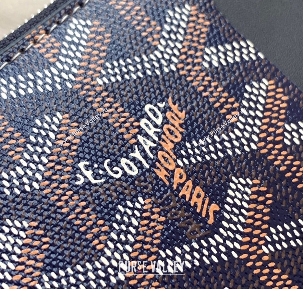 Goyard Bourbon Zipped Card holders Wallet Navy Blue 2025 GY3321 (ZHANG-250121064)