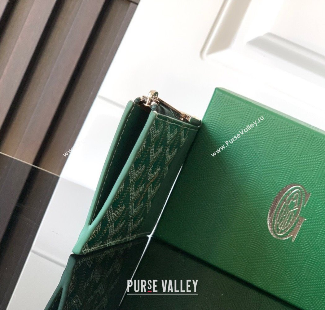 Goyard Bourbon Zipped Card holders Wallet Green 2025 GY3321 (ZHANG-250121065)