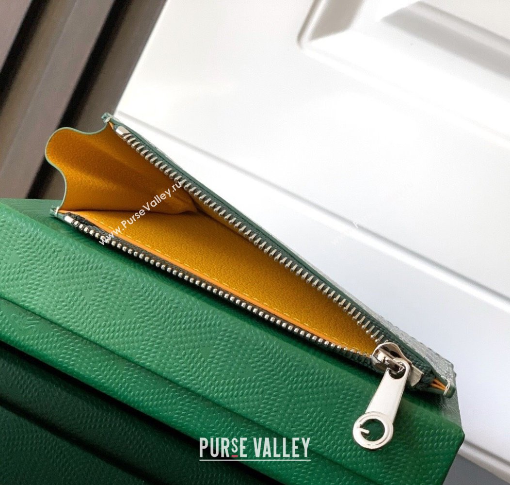 Goyard Bourbon Zipped Card holders Wallet Green 2025 GY3321 (ZHANG-250121065)