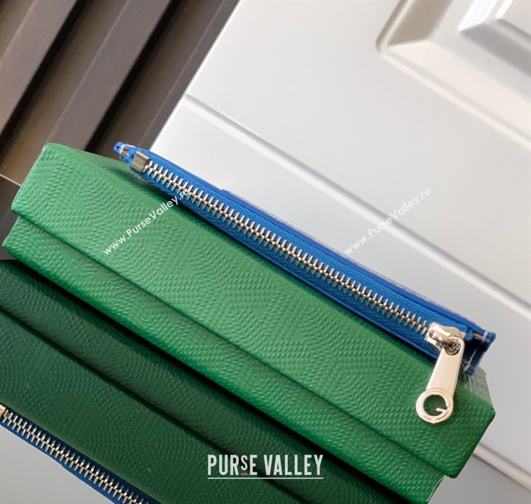 Goyard Bourbon Zipped Card holders Wallet Sky Blue 2025 GY3321 (ZHANG-250121066)