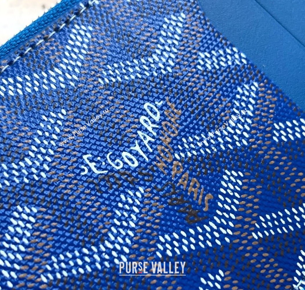 Goyard Bourbon Zipped Card holders Wallet Sky Blue 2025 GY3321 (ZHANG-250121066)