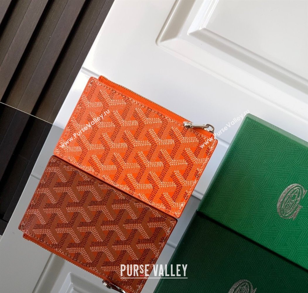 Goyard Bourbon Zipped Card holders Wallet Orange 2025 GY3321 (ZHANG-250121067)