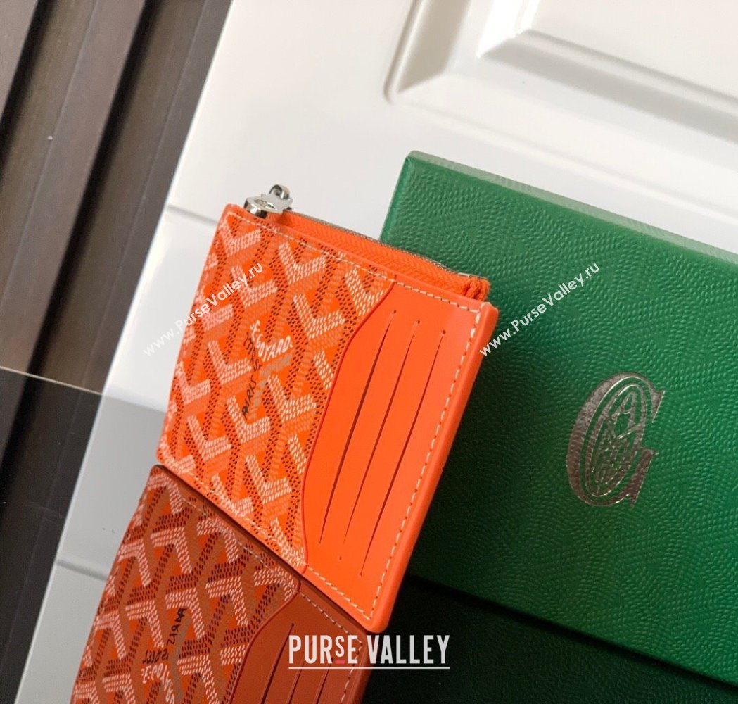 Goyard Bourbon Zipped Card holders Wallet Orange 2025 GY3321 (ZHANG-250121067)