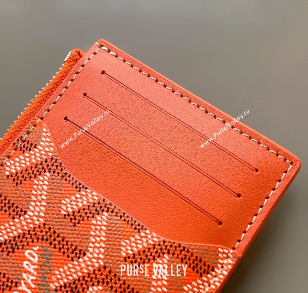 Goyard Bourbon Zipped Card holders Wallet Orange 2025 GY3321 (ZHANG-250121067)