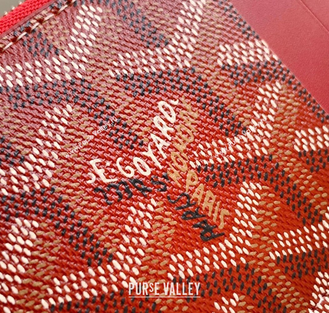 Goyard Bourbon Zipped Card holders Wallet Red 2025 GY3321 (ZHANG-250121068)