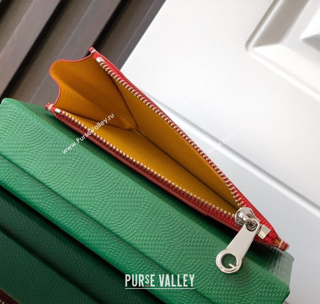 Goyard Bourbon Zipped Card holders Wallet Red 2025 GY3321 (ZHANG-250121068)